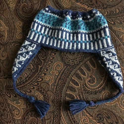 Chullo Headband with earflaps knit using Berroco Ultra Alpaca Light