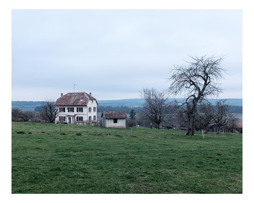 suisse ajoie landscape winter schweiz house switzerland rural trees jura topographies