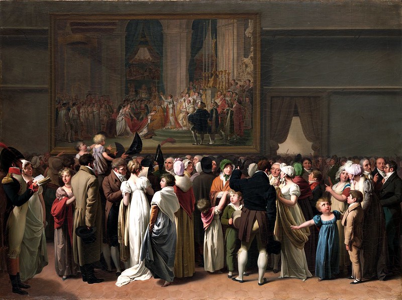 Louis-Léopold Boilly - The Public Viewing David’s Coronation at the Louvre (1810)