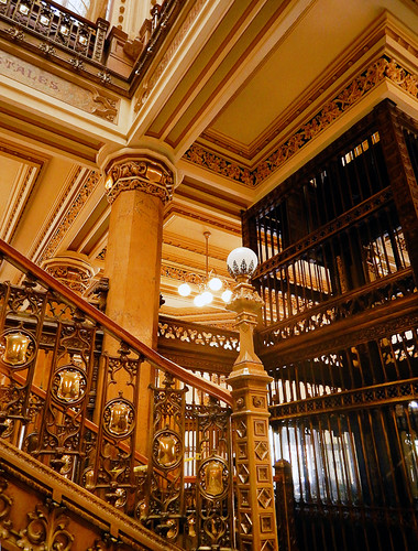 Stairs at the Postal Palace, aka Palacio Postal, in Mexico City