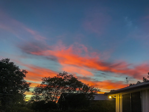benalla sunrise clouds colour sky tree
