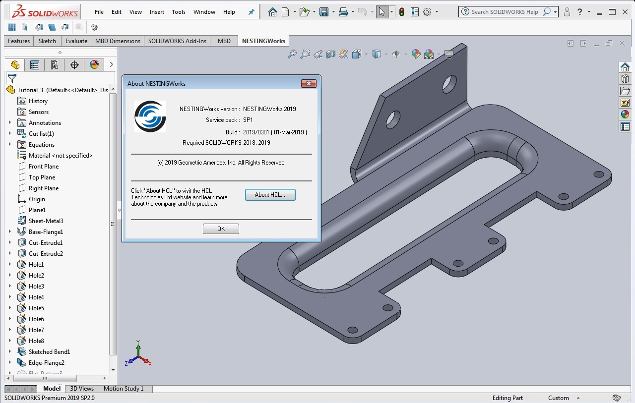 Working with Geometric NestingWorks 2019 SP1.0 for SolidWorks 2018-2019 full