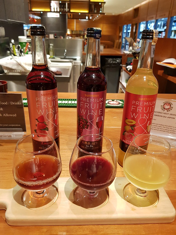 Suntory Premium Fruit Wine 3 Glass rm$35 @ Takumi Craftbar at KL Isetan The Japan Store