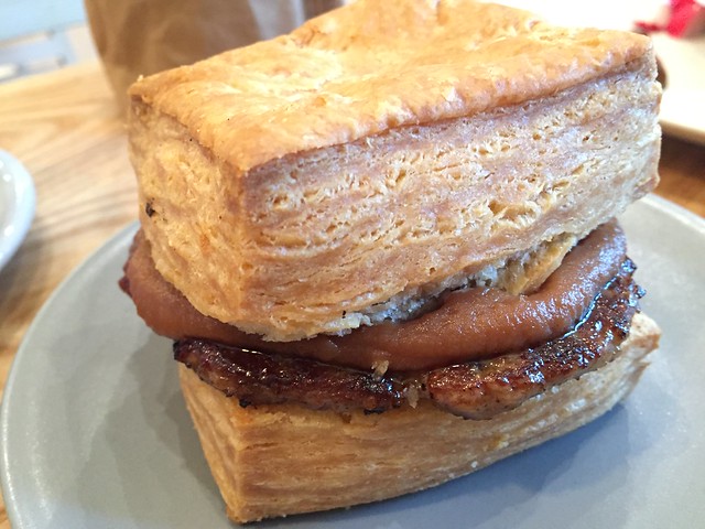 Biscuit Sandwich - butter, jam, house-made sausage
