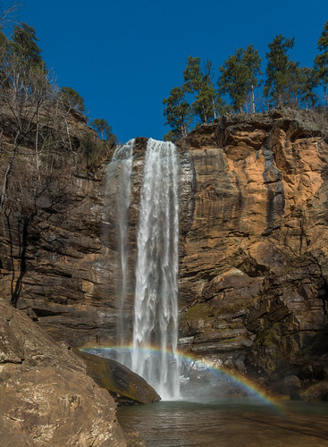 toccoa fall waterfall water georgia ga rainbow