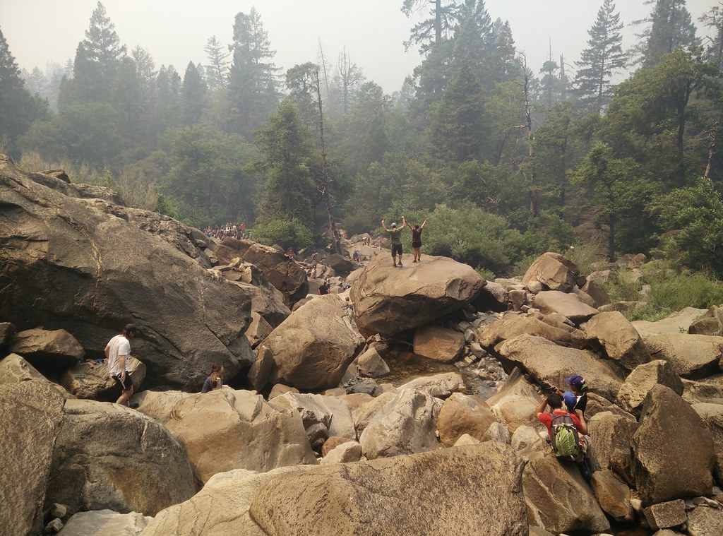 Bridal veil waterfall view from top - Yosemite 2018