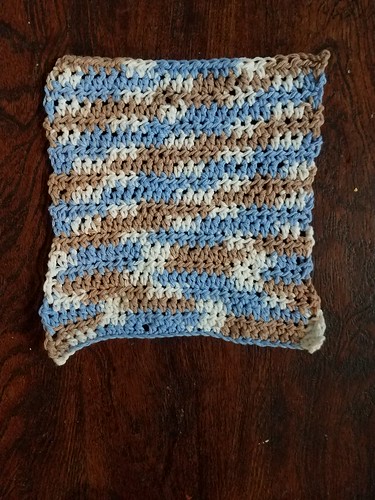 Half double crochet dishcloth
