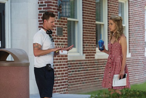 Happy Death Day 2U - Backstage - Christopher Landon and Jessica Rothe