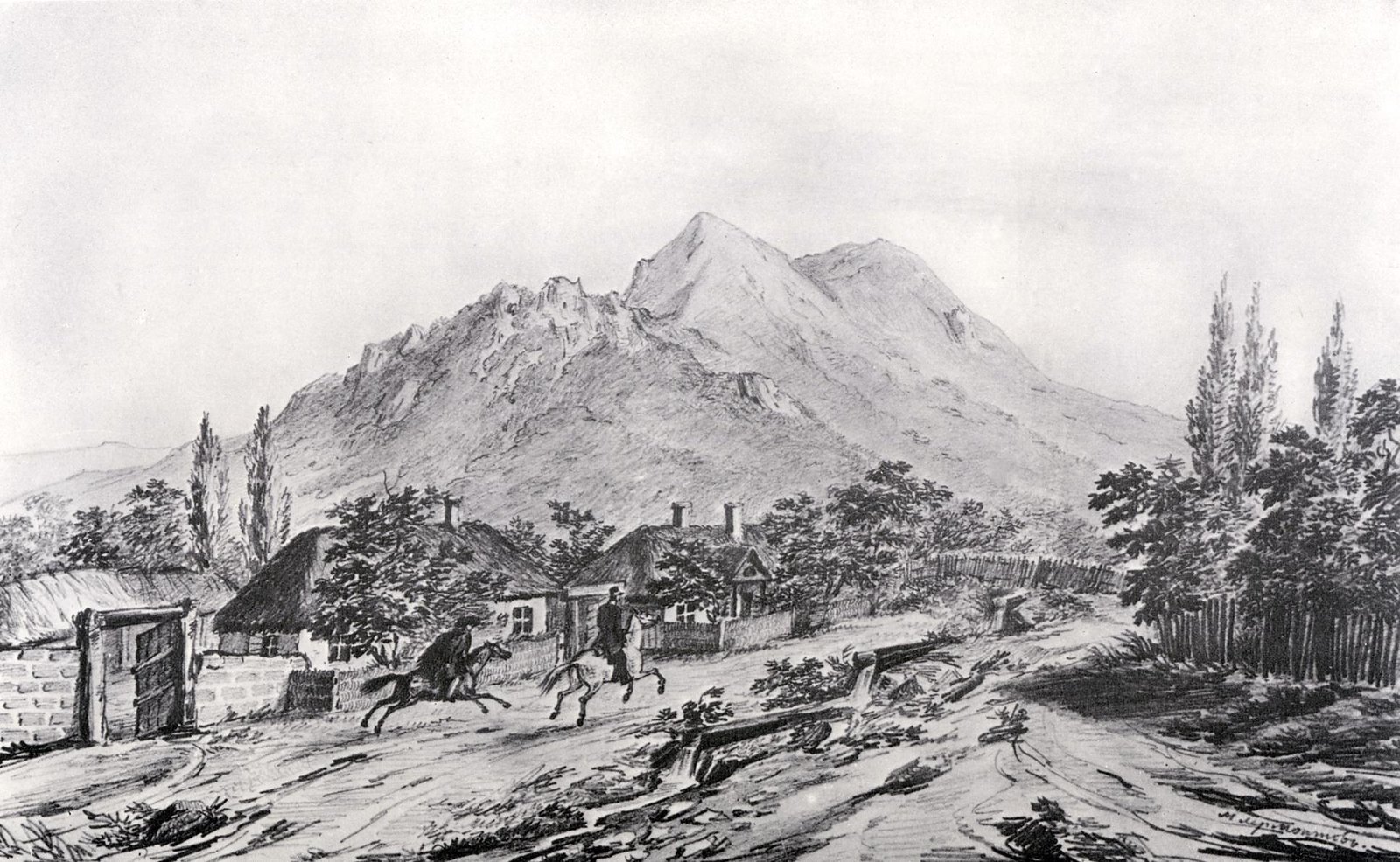 Бештау близ Железноводска, М. Ю. Лермонтов. 1837