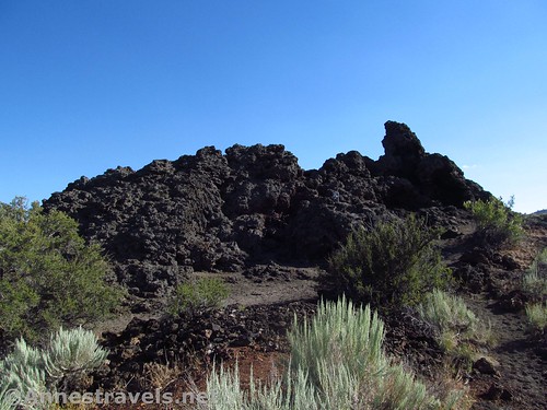 Along the trail up to the Fleener Chimneys in Lava Beds National Monument, California