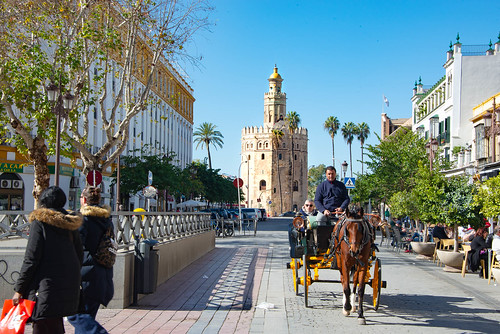 Street Scene near the Tower of Gold, Seville