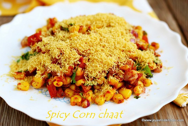 Spicy corn chaat