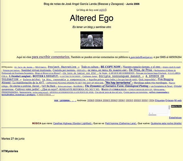 Altered Ego: Blog de notas de junio de 2006