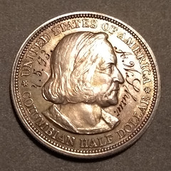 1893 Columbian expo Half Dollar engraved A.W. Shaw obverse