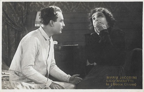 Maria Jacobini and Lido Manetti in La bocca chiusa (1925)