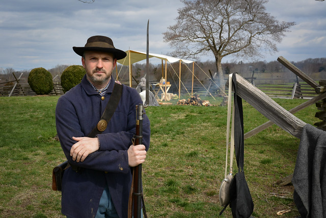 Period correct encampment and living history programs near the Hillsman House at Sailor's Creek Battlefield Historical State Park. 