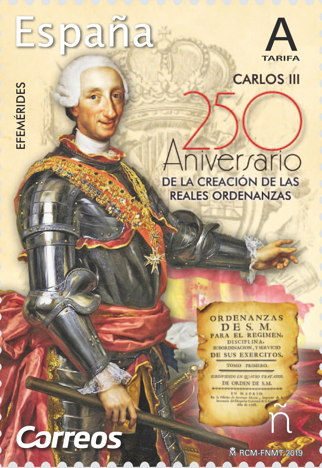 Spain - 250th Anniversary of the creation of the Royal Ordinances of Charles III (issued February 20, 2019)