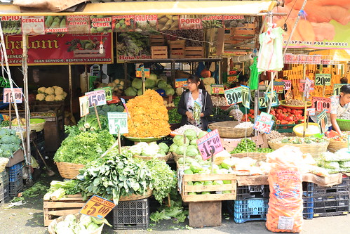 vegetable stand at la merced