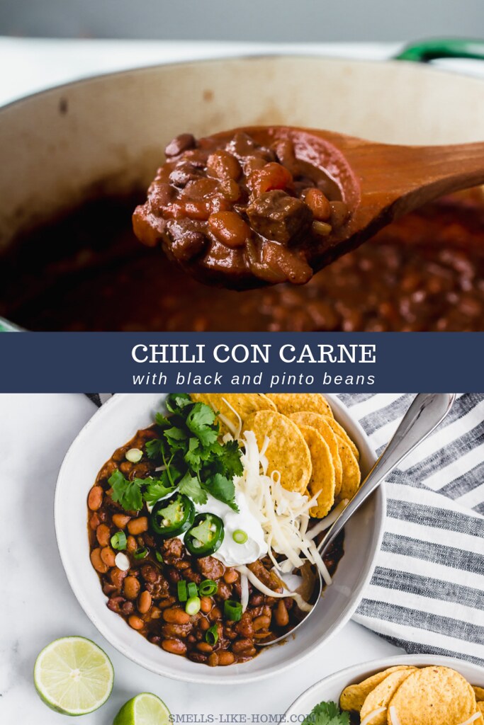 Chili Con Carne With Black And Pinto Beans Smells Like Home