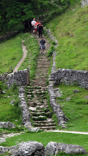 Stairs Mountain climber on our Malham walk in the Yorkshire Dales of England