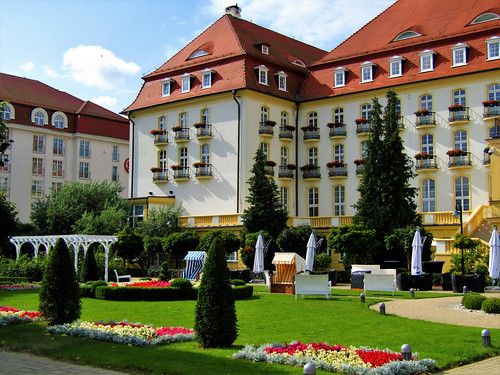 Garden of Sofitel Grand Hotel in Sopot