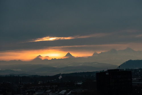 sunrise winter fog clouds sky alps bern schweiz suisse svizzera switzerland