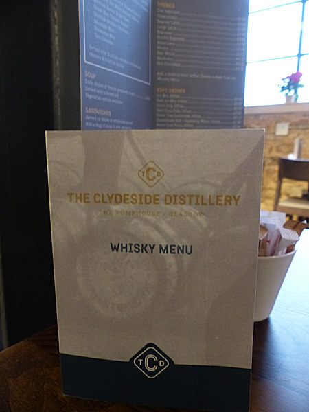 whisky menu