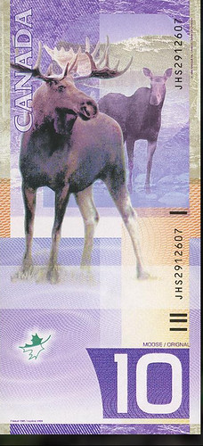 Canada vertical $10 banknote design