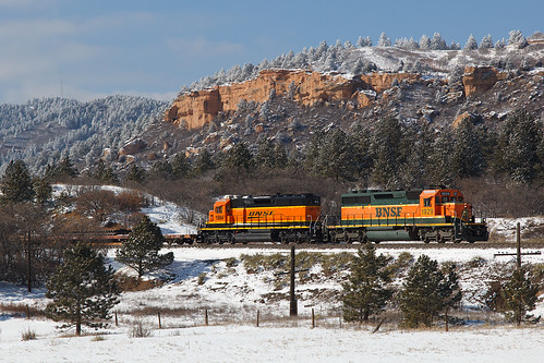 bnsf bnsf1929 bnsf1984 emd sd402 palmerlake colorado palmerdivide pikespeaklocal train railroad