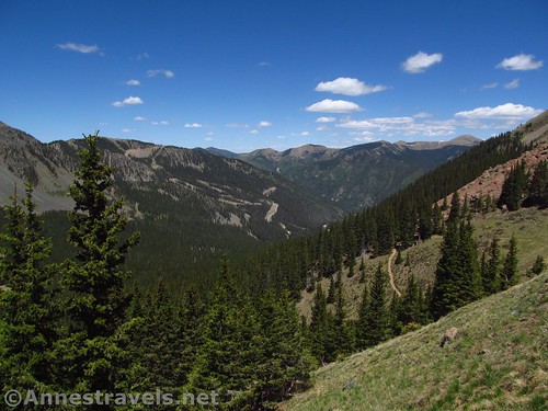 Looking back toward the Taos Ski Valley from the Wheeler Peak Trail, Carson National Forest, New Mexico