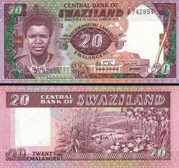 20 Emalageni Swaziland 1986, P12a