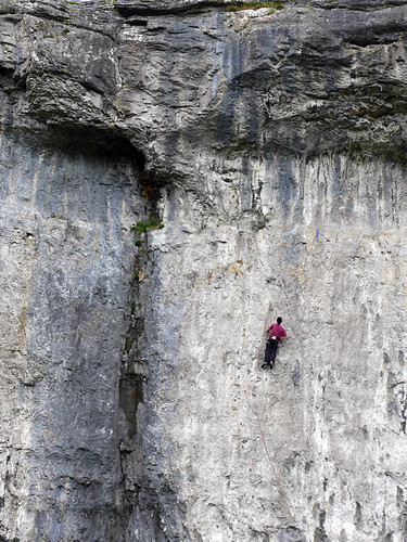 Mountain climber on our Malham walk in the Yorkshire Dales of England