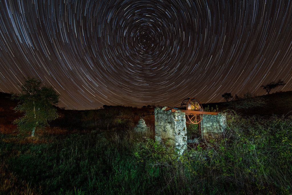 Star Trails Above A Forgotten Time