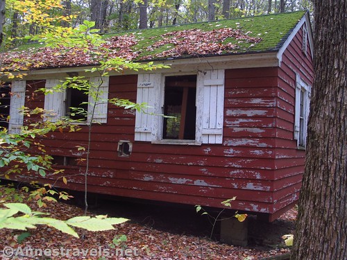 One of the old cabins in Harriet Hollister Spencer State Park, New York