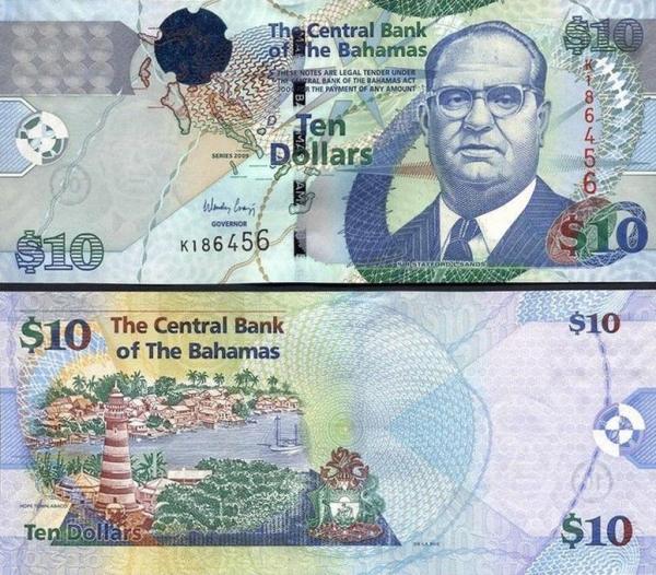 10 Dolárov Bahamy 2009 P73A