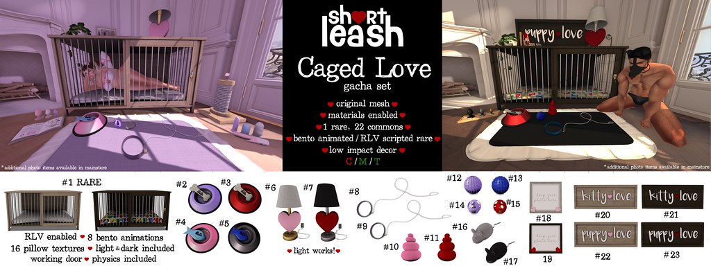 .:Short Leash:. Caged Love gacha set - TeleportHub.com Live!