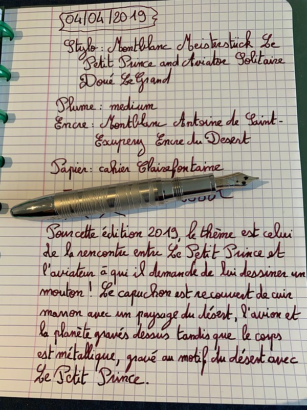 Montblanc Meisterstück Le Petit Prince Solitaire Doué LeGrand - Aviateur -  www.stylo-plume.org