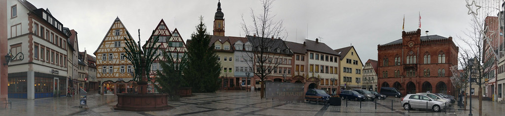 Tauberbischofsheim Market Place panoramic
