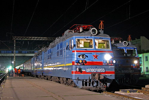 kazakhstanrailways ktz turksib electric vl80s 1855 1157 train night apron terminal