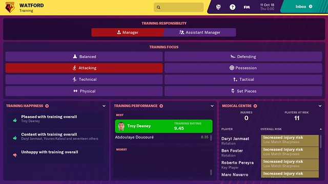 Football Manager 2019 Touch - Cambia