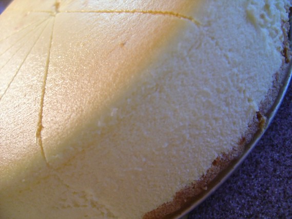 tall and creamy cheesecake