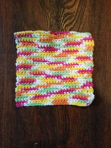 Single crochet dishcloth